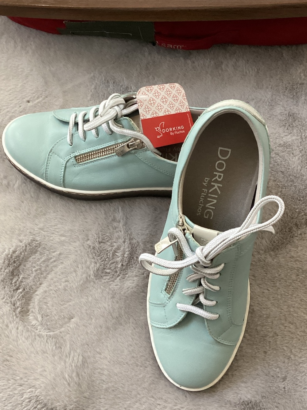 Dorking by Fluchos Women's light blue Casual Lace-Up Sneaker